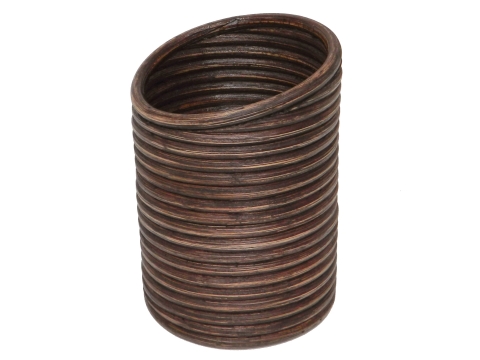 Rattan utensil holder brown washed